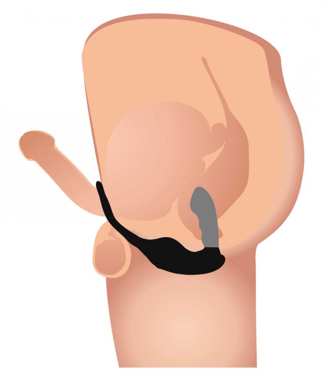Alpha-Pro™ 7X P-Strap Milking And Vibrating Prostate Stimulator With Cock & Ball Harness