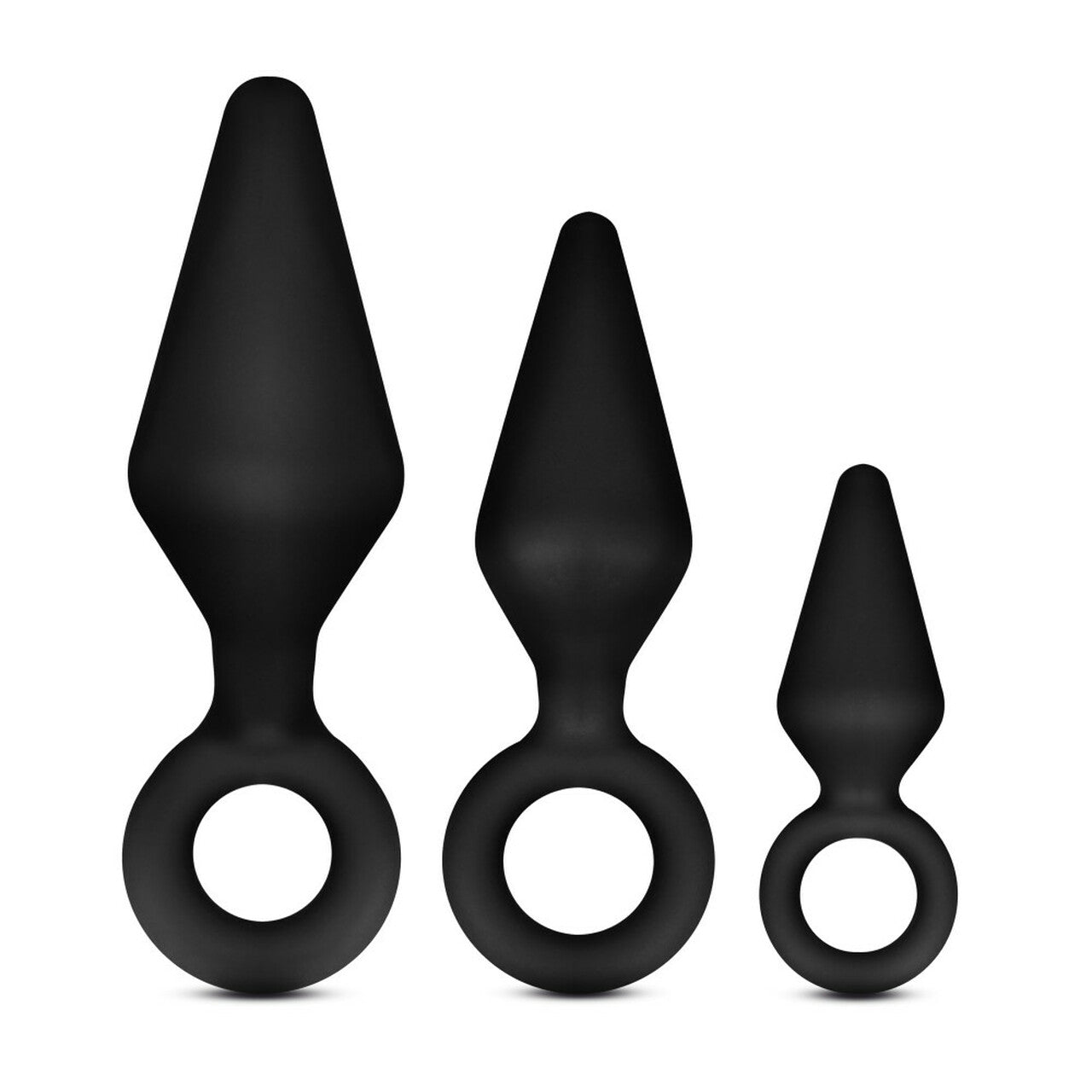 Anal Adventures Platinum - Silicone Loop Plug Kit - Black