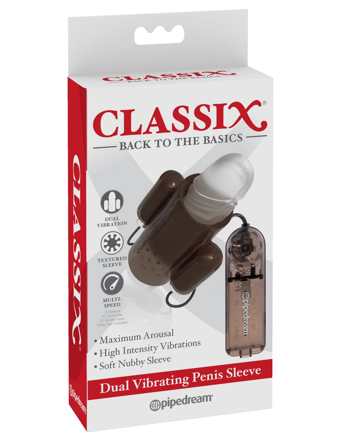 Classix® Dual Vibrating Penis Sleeve