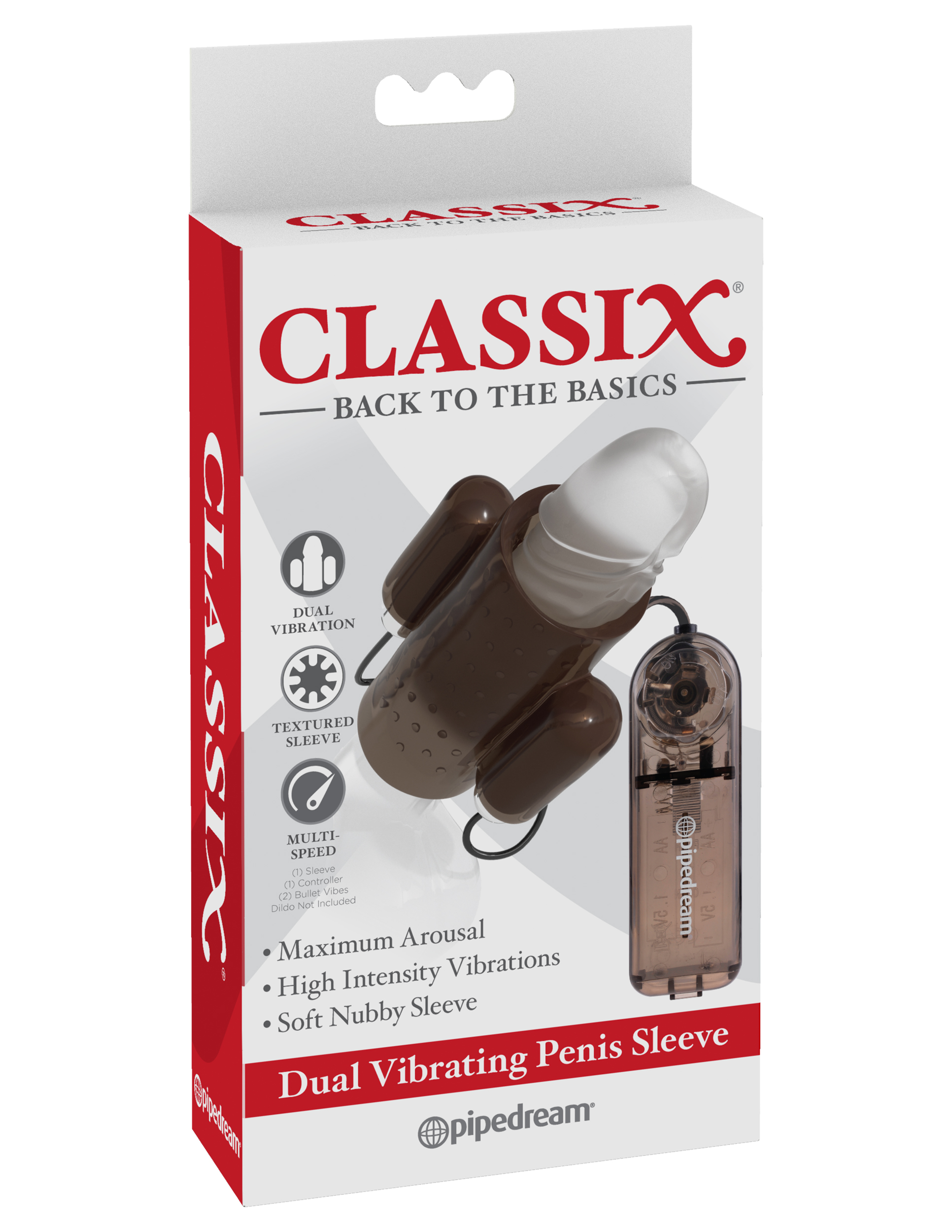 Classix® Dual Vibrating Penis Sleeve