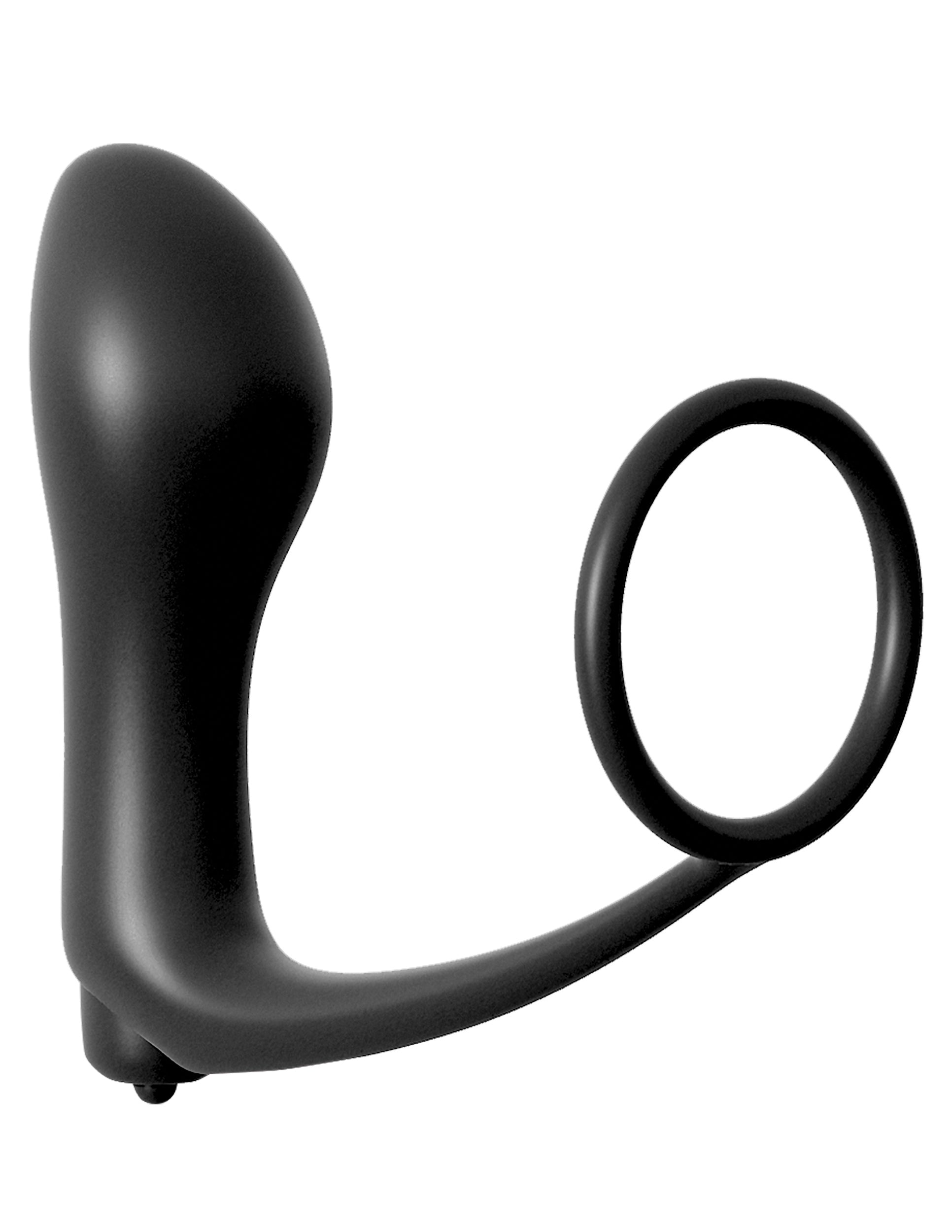 Anal Fantasy Collection Ass-Gasm Cockring Vibrating Plug Black