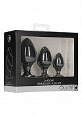 Ouch! Swirled Butt Plug Set Black