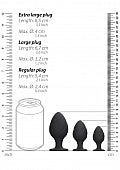 Ouch! Swirled Butt Plug Set Black
