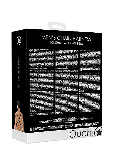 Ouch! Men's Chain Harness - One Size - Black