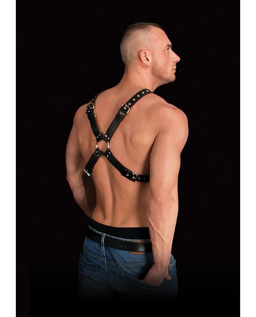 Ouch! Adonis High Halter Chest Harness Black