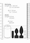 Ouch! Silicone USB-Rechargeable Anal Set Black