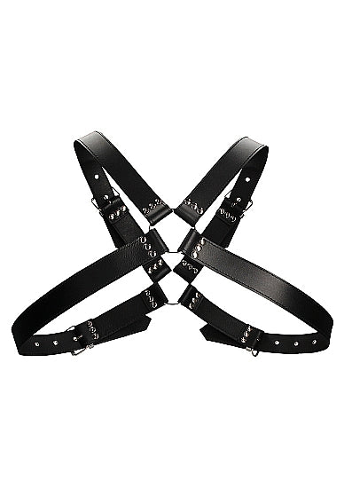 Ouch! Men's Large Buckle Harness - One Size - Black