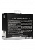 Ouch! Diamond Shape Butt Plug Set Black