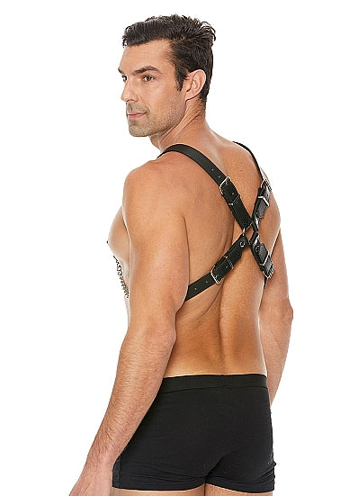 Ouch! Men's Chain Harness - One Size - Black