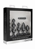 Ouch! Silicone USB-Rechargeable Anal Set Black