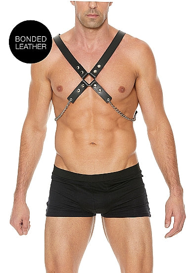 Ouch! Men's Chain Harness - One Size - Black