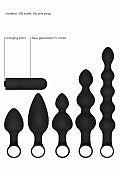 Ouch! Silicone USB-Rechargeable Anal Set Black