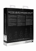 Ouch! Silicone USB-Rechargeable Anal Set Black