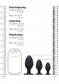Ouch! Diamond Shape Butt Plug Set Black