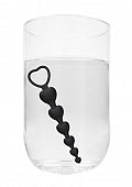 Ouch! Anal Heart Beads - Black