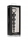 Ouch! Anal Heart Beads - Black