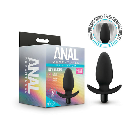 Anal Adventures Platinum - Silicone Saddle Plug - Black